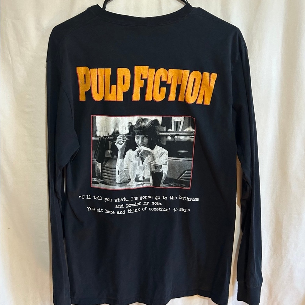 Black and Orange Long Sleeve Tees with Graphic Design
